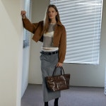 [크리스틴프로젝트] STUD BASKET BAG(CRACK CARAMEL) - 주식회사 패션지오 [크리스틴프로젝트] STUD BASKET BAG(CRACK CARAMEL)