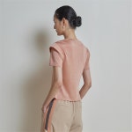 [라이] LIE 글리터 파워숄더 티셔츠 오렌지 - 주식회사 패션지오 [라이] LIE 글리터 파워숄더 티셔츠 오렌지