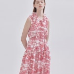 [라이] LIE 레드 울프 랜드스케이프 패턴 원피스 - 주식회사 패션지오 [라이] LIE 레드 울프 랜드스케이프 패턴 원피스