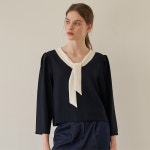 [플로브] ALICE BLOUSE_NAVY - 주식회사 패션지오 [플로브] ALICE BLOUSE_NAVY