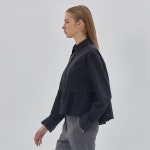 [라이] LIE 벨트 루프 디테일 셔츠 블랙 - 주식회사 패션지오 [라이] LIE 벨트 루프 디테일 셔츠 블랙