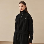 주식회사 누베베 | [누브] Half Zip Up Crop Sweatshirts Set Up - Black - 주식회사 패션지오 [누브] Half Zip Up Crop Sweatshirts Set Up - Black