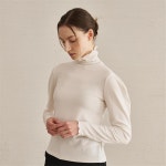 주식회사 누베베 | [누브] Puff Sleeve Turtleneck T-Shirs - White - 주식회사 패션지오 [누브] Puff Sleeve Turtleneck T-Shirs - White