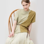 [일루셀] Mock neck strap Two-ton T-shirt_KK - 주식회사 패션지오 [일루셀] Mock neck strap Two-ton T-shirt_KK