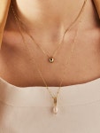 [소수] Curve Point Pearl Layered Necklace 커브 포인트 진주 레이어드 목걸이 - 주식회사 서울쇼룸 [소수] Curve Point Pearl Layered... 