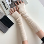 블루씨티 [단독] 롱심플 니트 암워머 팔토시 핸드워머 5color