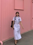 콜유마켓 [당일출고] 리본머리끈 새틴 여름 화이트 블랙 리본 끈 헤어악세사리 페스티벌 일본 동남아 여행 코디