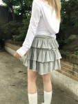 히니츠키 러블리 코튼 3단 캉캉 스커트