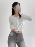 시프트에잇 [50%할인/울도톰/캐주얼룩] 파이 브이넥 크롭 니트 가디건 7color
