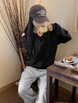 시프트에잇 미닝 숄더 트임 맨투맨 3color