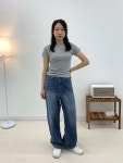픽어스 후들데님 여름청바지 체형커버바지