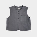 어베인 베롱 포켓 버튼 베스트 조끼 (2c)