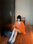 아비르엔 상큼 오렌지🎁 모던 니트 세트