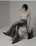 누아뮤트 [MADE] 줄라잇 워싱 프린지 핀턱 와이드 부츠컷 데님 팬츠 WASHING FRINGED PINTUCK WIDE BOOTCUT JEANS