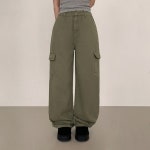 조이조이 [기모안감🌡/3단기장] 타워 카고 포켓 인밴딩 바지 겨울 루즈핏 데일리 코튼 와이드 롱 팬츠 조이조이 [기모안감🌡/3단기장] 타워 카고... 