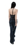 시크윈 MYSTIC LACE HALTER BACKFIGHT HALF SLEEVELESS 미스틱 레이스 홀터 등파임 슬리브리스 하프나시