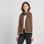 구찌 25FW 브라운 GG 울 스카프 839035 3GAMQ 2572