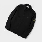 STONE ISLAND 25FW 1200006 STRETCH ORGANIC COTTON SATIN OVERSHIRT (K2S15 1200006 S0012 V0029) (스트레치 오가닉 코튼 새틴... 