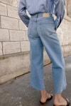스페인샵 자라 하이웨이스트 와이드핏 크롭 청바지 6147/120/406 LIGHT BLUE