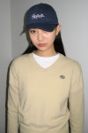 [시눈]RIBBON LOGO V-NECK KNIT (BEIGE) [W CONCEPT]