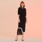Lain Fringe Skirt_Black, 신세계백화점 Lain Fringe Skirt_Black