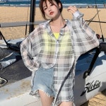 프리즈 시스루 체크 롱셔츠_M3980 - 이마트몰, 원하는 상품을 원하는 시간에 쓱, 이마트몰 프리즈 시스루 체크 롱셔츠_M3980 - 이마트몰