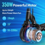 VOBETSCOOTER - Electric Scooter,350W Motor,8.5 Solid Tires, 19 Miles Range, 19Mph Folding Commuter Electric Scooter for Adults $99