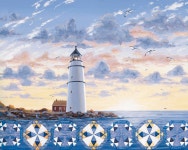 1,000-pc Ceaco Lighthouse Quilt Larger Sized Piece Jigsaw Puzzle $6.45 + Free Shipping w/ Prime or on $35+