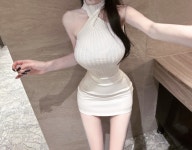 순느 [부유방X 삭제템] 폴라리 골지 꼬임 니트 홀터 나시