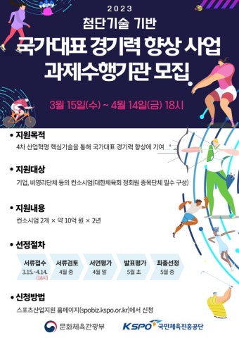 국민체육진흥공단, 국가대표 경기력 향상 사업 수행기관 모집 | 스포츠조선 국민체육진흥공단, 국가대표 경기력 향상 사업 수행기관 모집