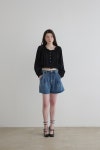 [쎄미]LOGO SHORT JEANS [W CONCEPT]