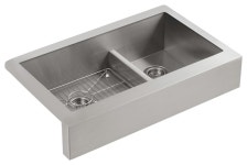 Kohler K-3945 Vault 36 Double Basin Under-Mount 18-Gauge - Contemporary - Kitchen Sinks - by Buildcom | Houzz