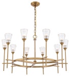 Urban Classic 1552D36Bb Soiree 10 Light Burnished Brass Pendant - Transitional - Pendant Lighting - by LIGHTING JUNGLE