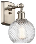 Innovations Lighting 516-1W-SN-G1214-6 Small Twisted Swirl 1 Light Sconce - Industrial - Wall Sconces - by Mylightingsource