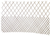 Set of 2 Pcs Peeled Willow Middle Open Pattern Lattice Trellis Fence,72L x 48H - Tropical - Garden Trellises - by Master Garden... 
