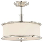 Vaxcel C0099, Carlisle Semi-Flush Mount Light, Chrome - Traditional - Flush-mount Ceiling Lighting - by Mylightingsource