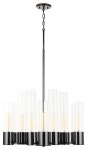 Capital Lighting Logan 12-Light Chandelier 432601BC, Black Chrome - Transitional - Chandeliers - by Lighting and Locks