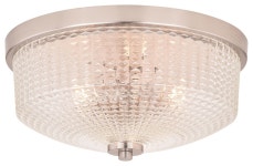 Vaxcel Ella 14 Flush Mount C0184, Satin Nickel - Transitional - Flush-mount Ceiling Lighting - by Luna Warehouse