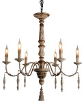Maura 6-light Chandelier - Farmhouse - Chandeliers - by Terracotta Designs