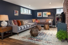 Brilliant Basement Makeover - Transitional - Basement - Seattle - by Seriously Happy Homes