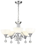 Citronelle Transitional Chrome Chandelier With 5 Lights - Transitional - Chandeliers - by Houzz