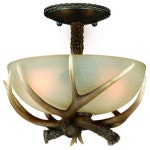 Vaxel Lighting C0014 Yoho 12 Semi-Flush Mount Black Walnut - Rustic - Flush-mount Ceiling Lighting - by Hansen Wholesale