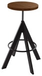 Amisco Uplift Swivel Screw Backless Barstool - Industrial - Bar Stools And Counter Stools - by HTC Stores