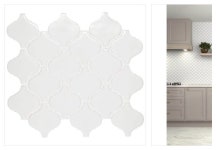 Bathroom floor tile that goes with arabesque shower tile?