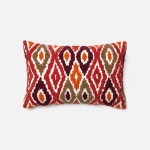 Loloi Pillows P0008 Red / Orange - Southwestern - Decorative Pillows - by The Area Rugs
