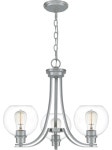 Pruitt 3-Light Chandelier in Brushed Nickel - Transitional - Chandeliers - by LAMPS EXPO