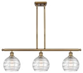 Deco Swirl 3 Light Island Light In Brushed Brass (516-3I-Bb-G1213-8) - Industrial - Kitchen Island Lighting - by... 