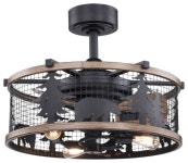 Vaxcel Kodiak Bear 21 Ceiling Fan w/Light Kit & Remote F0068 - Rubbed Bronze - Rustic - Ceiling Fans - by Vaxcel