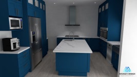 Is there too much blue in this kitchen ?