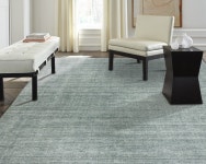 TERRA Spa Blue Hand Made Wool and Silkette Area Rug - Contemporary - Area Rugs - by Kalaty Rug Corp